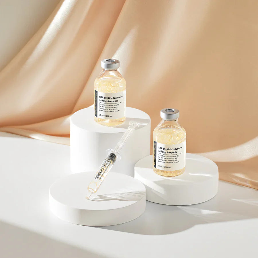 SilkPeptide Ampoule gebruik op gezicht – Korean lifting serum aanbrengen – ElleCera